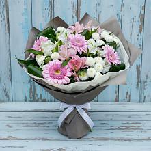 Букет цветов из:  Герберы, Альстромерии и Хризантемы #REPLACE_PRED# Болохово