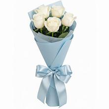 Букет 5 Белых роз Проуд в Болохово