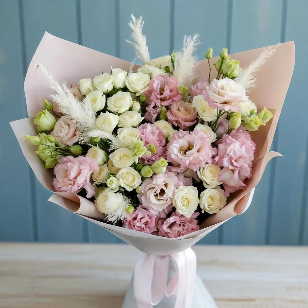 Букет цветов из: Альстромерии и Розы в Болохово