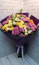 Букет цветов из:  Хризантемы и Розы #REPLACE_PRED# Болохово