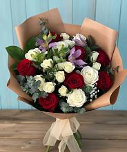 Букет цветов из:  Розы и Альстромерии #REPLACE_PRED# Болохово