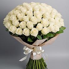 Букет 101 беля роза Белоснежка в Болохово