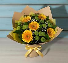 Букет цветов из:  Герберы и Хризантемы в Болохово