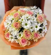 Букет цветов из:  Розы и Хризантемы #REPLACE_PRED# Болохово