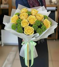Букет цветов из:  Хризантемы и Розы в Болохово