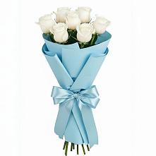 Букет 7 белых роз Проуд в Болохово