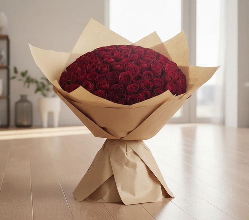 Букет 101 Красная роза в Болохово