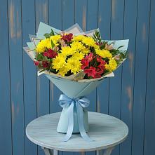 Букет цветов из:  Альстромерии и Хризантемы в Болохово